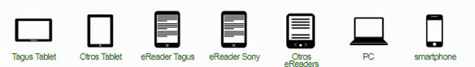 En qué dispositivos se pueden leer ebooks de Tagus