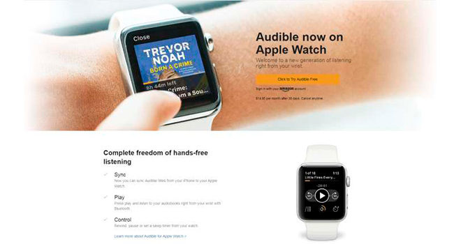 audiolibros en apple watch
