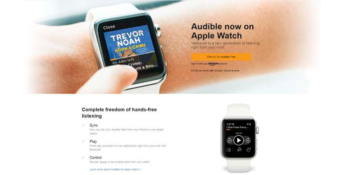 Audible para Apple Watch