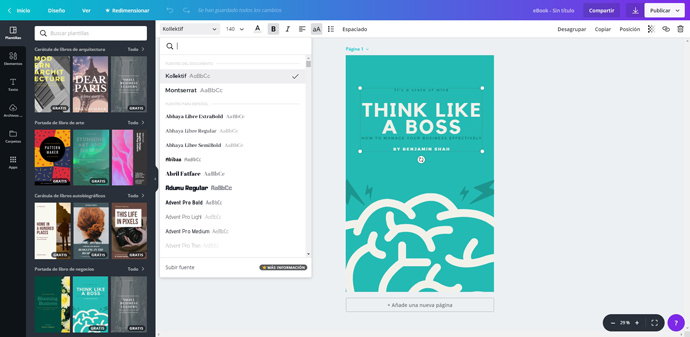 Diseñar la portada de un ebook